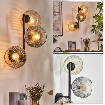 Ripoll Kogellampje, Wandlamp Amber, Duidelijk, Rookkleurig, 3-lichts Ripoll Kogellampje, Wandlamp Amber, Duidelijk, Rookkleurig, 3-lichts