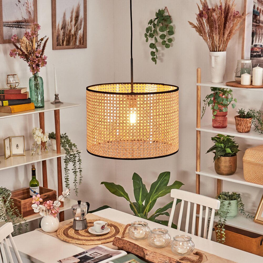 Ramila Hanglamp, Hanglamp Natuurlijke kleuren, Zwart, 1-licht main product photo