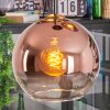 Koyoto Hanglamp, Kogellampje, Cluster hanglamp 30 cm Duidelijk, Koperkleurig, 3-lichts