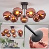Koyoto Plafondlamp, Kogellampje Koperkleurig, 7-lichts