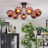 Koyoto Plafondlamp, Kogellampje Koperkleurig, 7-lichts