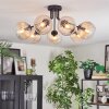 Koyoto Plafondlamp, Kogellampje Amber, Duidelijk, 7-lichts