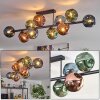 Ripoll Plafondlamp, Kogellampje Blauw, Groen, Koperkleurig, 10-lichts