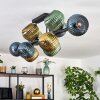 Koyoto Plafondlamp, Kogellampje Blauw, Goud, Groen, 10-lichts