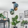Koyoto Plafondlamp, Kogellampje Blauw, Goud, Groen, 4-lichts