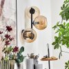 Koyoto Kogellampje, Wandlamp Amber, 3-lichts