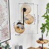 Koyoto Kogellampje, Wandlamp Amber, 3-lichts