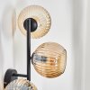 Koyoto Kogellampje, Wandlamp Amber, 3-lichts