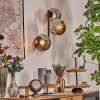 Ripoll Kogellampje, Wandlamp Chroom, Rookkleurig, 3-lichts