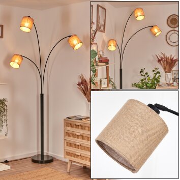 Soungou Staande lamp Zwart, 3-lichts