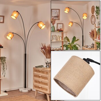 Soungou Staande lamp Zwart, Wit, 3-lichts Soungou Staande lamp Zwart, Wit, 3-lichts