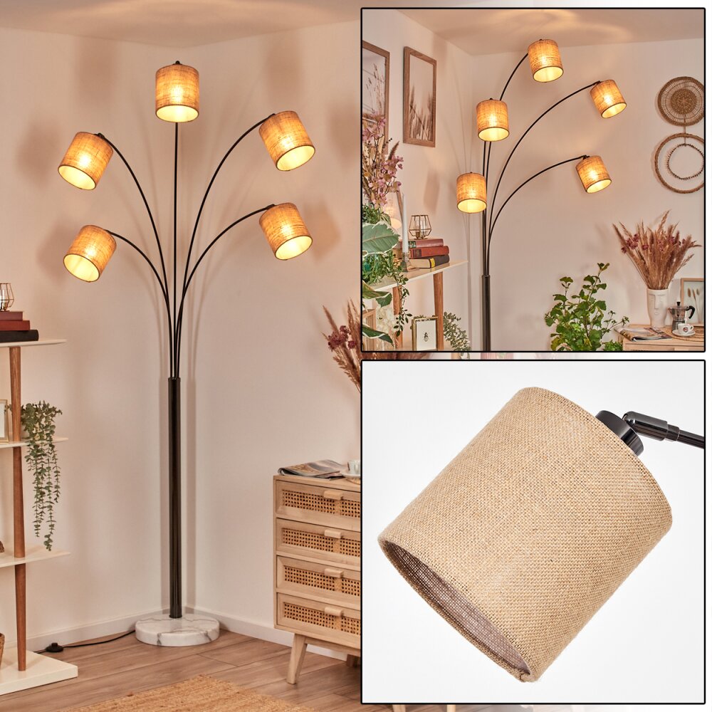 Soungou Staande lamp Chroom, Zwart, Wit, 5-lichts main product photo
