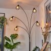 Yaak Staande lamp Chroom, Zwart, Wit, 5-lichts