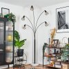 Yaak Staande lamp Chroom, Zwart, Wit, 5-lichts