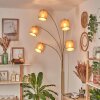 Soungou Staande lamp Messing, Zwart, 5-lichts