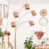 Soungou Staande lamp Messing, Zwart, 5-lichts