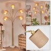 Soungou Staande lamp Messing, Zwart, Wit, 5-lichts