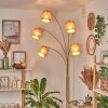 Soungou Staande lamp Messing, Zwart, Wit, 5-lichts