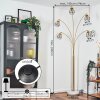 Yaak Staande lamp Messing, Zwart, Wit, 5-lichts