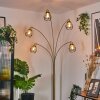 Yaak Staande lamp Messing, Zwart, Wit, 5-lichts