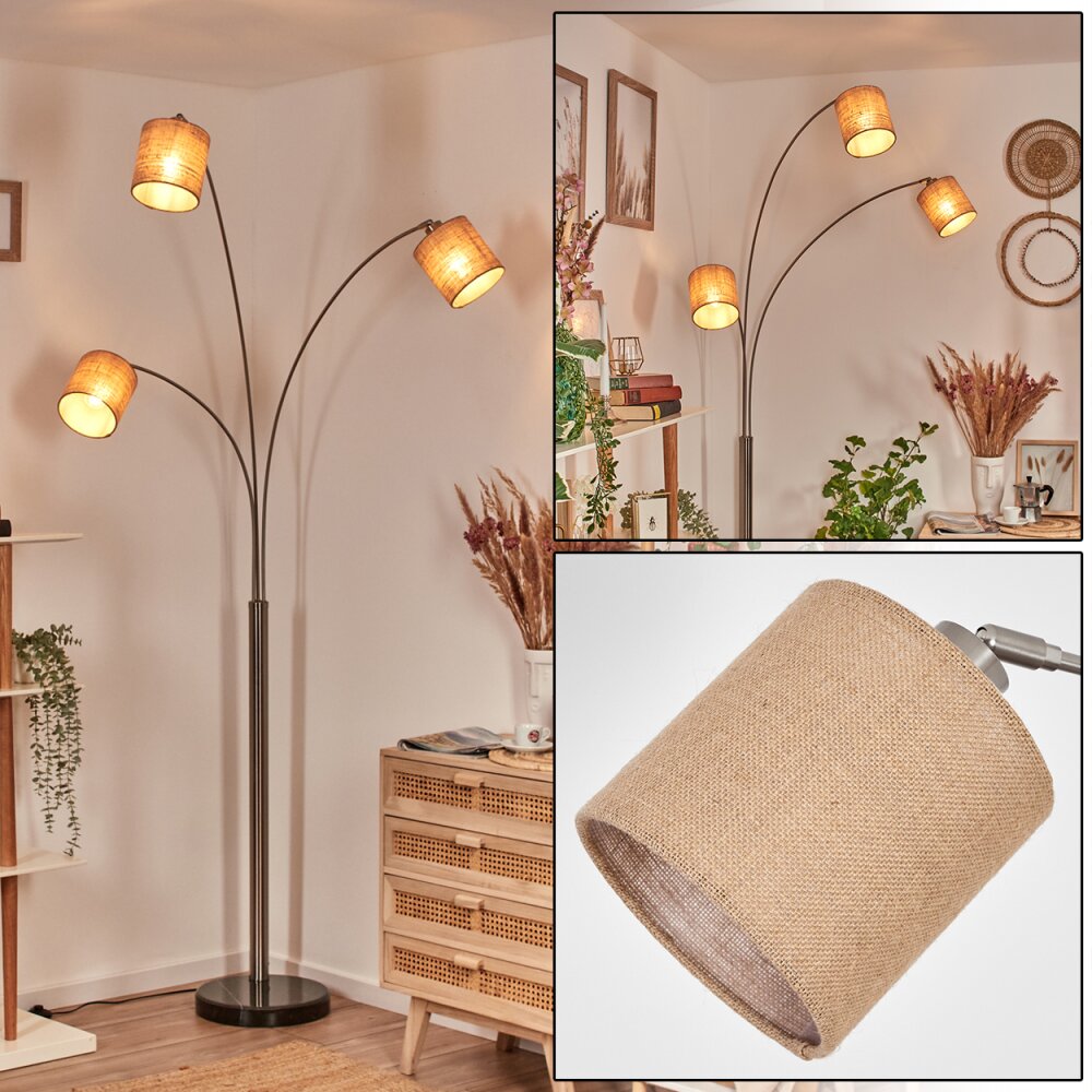 Soungou Staande lamp Nikkel mat, Zwart, Wit, 3-lichts main product photo