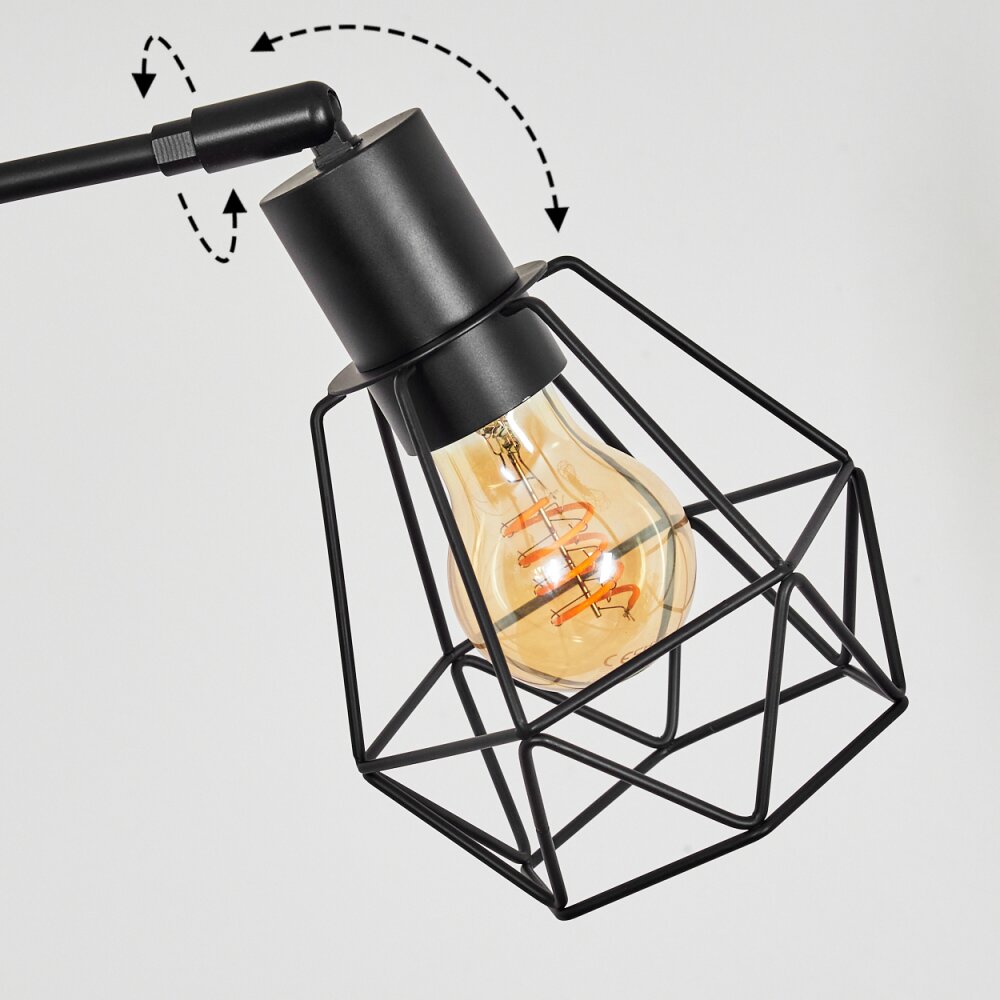 Yaak Staande lamp Zwart, Wit, 5-lichts