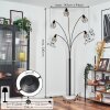 Yaak Staande lamp Zwart, Wit, 5-lichts