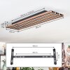 Tandragee Plafondlamp LED houtlook, Zwart, 1-licht Tandragee Plafondlamp LED houtlook, Zwart, 1-licht