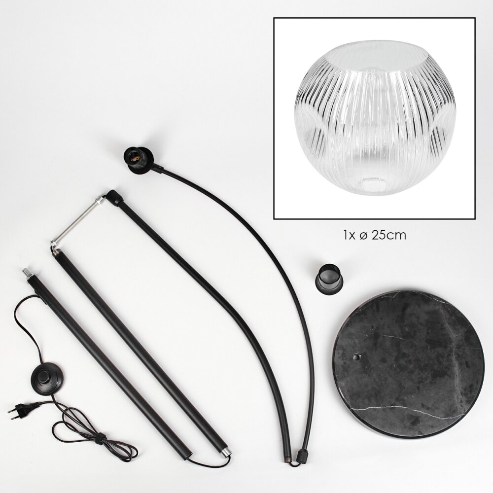 Ripoll Staande lamp Zwart, 1-licht