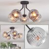 Koyoto Plafondlamp, Kogellampje Duidelijk, Rookkleurig, 5-lichts