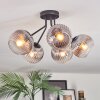 Koyoto Plafondlamp, Kogellampje Duidelijk, Rookkleurig, 5-lichts