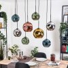 Ripoll Hanglamp, Kogellampje, Hanglamp Natuurlijke kleuren, Zwart, 8-lichts