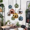 Ripoll Hanglamp, Kogellampje, Hanglamp Natuurlijke kleuren, Zwart, 8-lichts