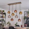 Ripoll Hanglamp, Kogellampje, Hanglamp Natuurlijke kleuren, Zwart, 8-lichts