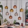 Ripoll Hanglamp, Kogellampje, Hanglamp Natuurlijke kleuren, Zwart, 8-lichts