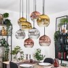 Ripoll Hanglamp, Kogellampje, Hanglamp Natuurlijke kleuren, Zwart, 8-lichts