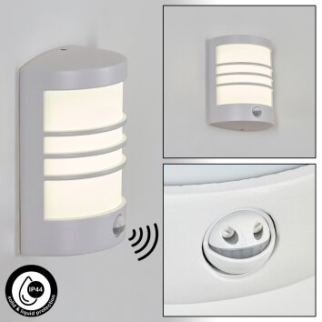 Heran Wandlamp voor buiten, Wandlamp LED Wit, 1-licht, Bewegingsmelder