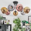 Ripoll Plafondlamp, Kogellampje Chroom, Goud, Koperkleurig, Rookkleurig, 7-lichts