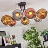 Ripoll Plafondlamp, Kogellampje Chroom, Goud, Koperkleurig, Rookkleurig, 7-lichts