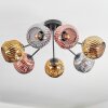 Ripoll Plafondlamp, Kogellampje Chroom, Goud, Koperkleurig, Rookkleurig, 7-lichts