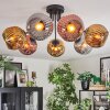 Ripoll Plafondlamp, Kogellampje Chroom, Goud, Koperkleurig, Rookkleurig, 7-lichts