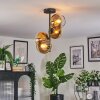 Koyoto Plafondlamp, Kogellampje Goud, Duidelijk, 4-lichts