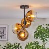 Koyoto Plafondlamp, Kogellampje Goud, Duidelijk, 4-lichts