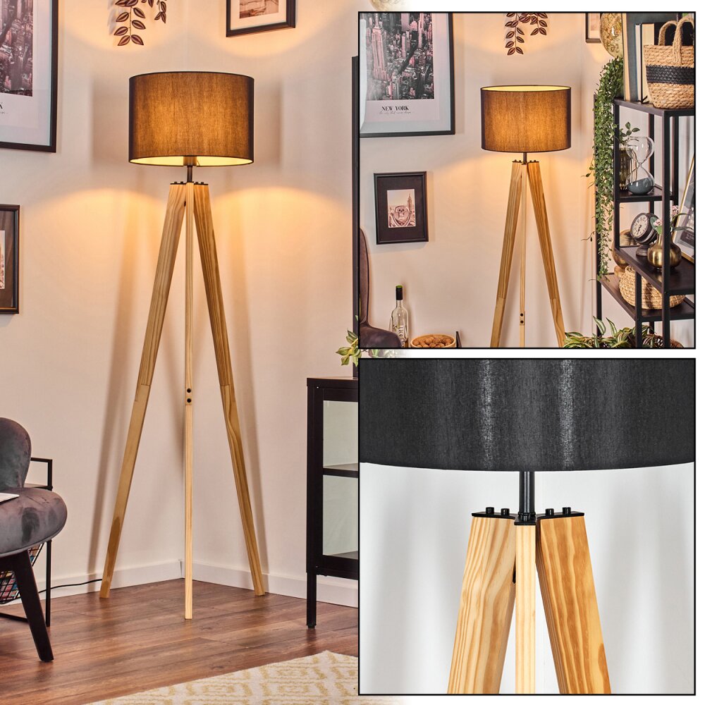 Soungou Staande lamp Natuurlijke kleuren, Zwart, 1-licht main product photo