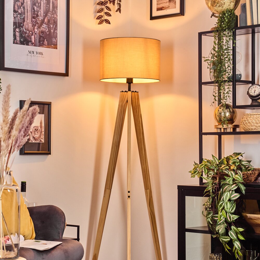 Soungou Staande lamp Natuurlijke kleuren, Zwart, 1-licht