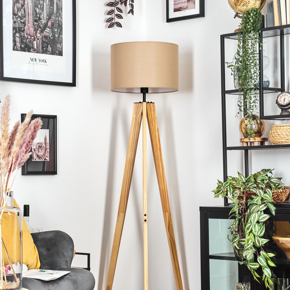 Soungou Staande lamp Natuurlijke kleuren, Zwart, 1-licht