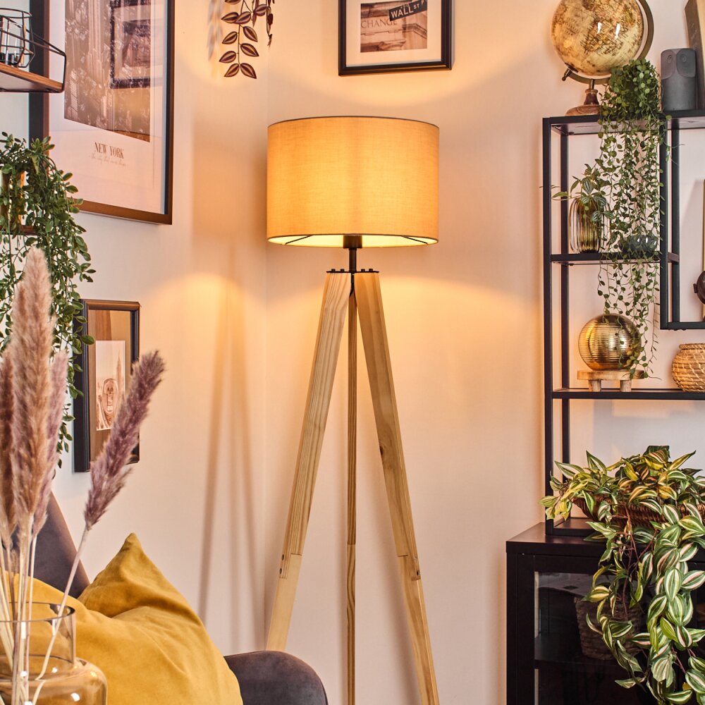 Soungou Staande lamp Natuurlijke kleuren, Zwart, 1-licht