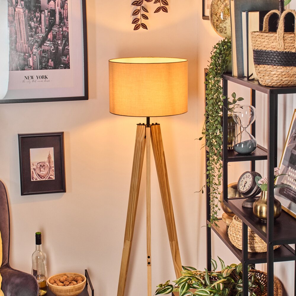 Soungou Staande lamp Natuurlijke kleuren, Zwart, 1-licht