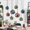 Ripoll Hanglamp, Kogellampje, Hanglamp Natuurlijke kleuren, Zwart, 8-lichts