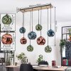 Ripoll Hanglamp, Kogellampje, Hanglamp Natuurlijke kleuren, Zwart, 8-lichts
